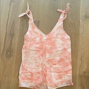 Show Me Your MuMu Peach Tie-Dye Top